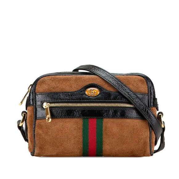 GUCCI Brown Leather Shoulder Bag - Picture 1 of 13